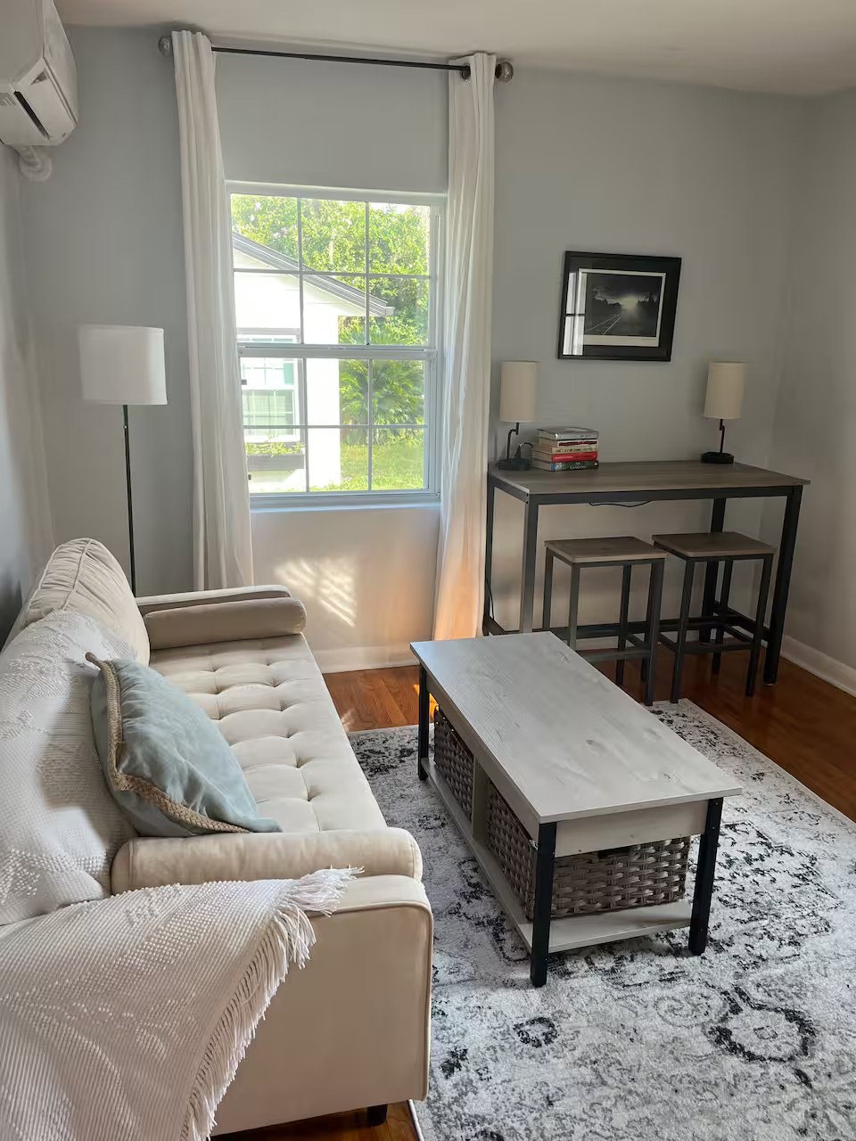 Light-filled living space in the Garden Suite